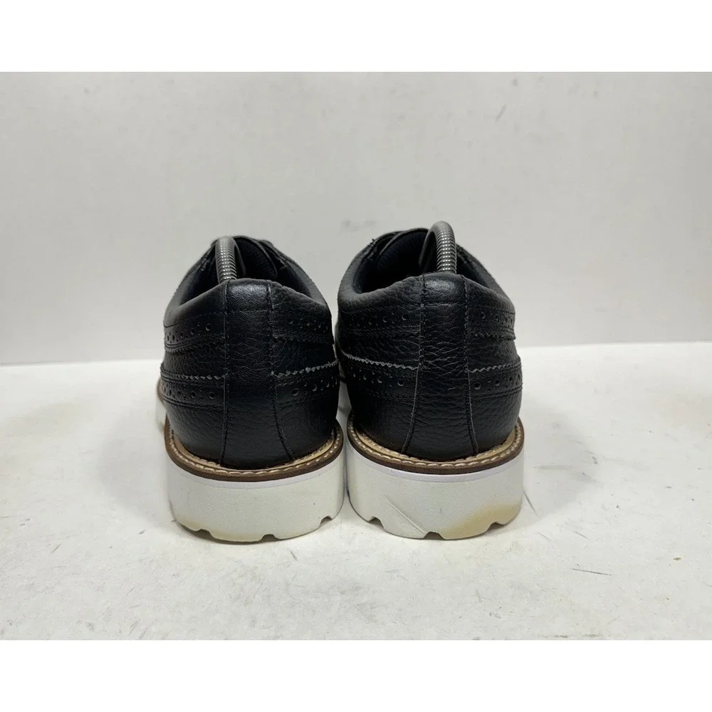 G/FORE Lugg Sole Street Shoe Mens Size 10.5 Black White Leather G4MF18F03